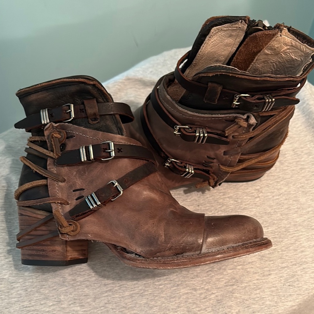 Brown Leather Ankle Boots